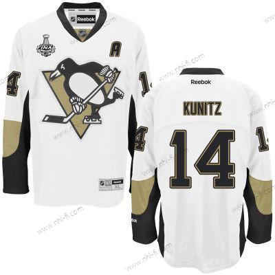 Miesten Pittsburgh Penguins #14 Chris Kunitz Valkoinen Kolmas 2017 Stanley Cup NHL Finals A Patch Paita – Nuoret