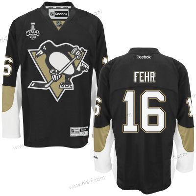 Miesten Pittsburgh Penguins #16 Eric Fehr Musta Kotiottelu 2017 Stanley Cup NHL Finals Patch Paita – Nuoret