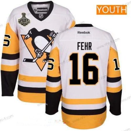 Miesten Pittsburgh Penguins #16 Eric Fehr Valkoinen Vieras 2017 Stanley Cup Finals Patch Ommeltu NHL Reebok Jääkiekko Paita – Nuoret