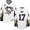 Miesten Pittsburgh Penguins #17 Bryan Rust Valkoinen Kolmas 2017 Stanley Cup NHL Finals Patch Paita – Nuoret