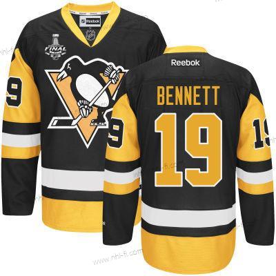 Miesten Pittsburgh Penguins #19 Beau Bennett Musta With Kulta 2017 Stanley Cup NHL Finals Patch Paita – Nuoret