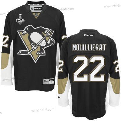 Miesten Pittsburgh Penguins #22 Kael Mouillierat Musta Kotiottelu 2017 Stanley Cup NHL Finals Patch Paita – Nuoret