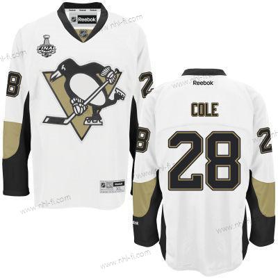 Miesten Pittsburgh Penguins #28 Ian Cole Valkoinen Kolmas 2017 Stanley Cup NHL Finals Patch Paita – Nuoret