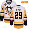 Miesten Pittsburgh Penguins #29 Marc-Andre Fleury Valkoinen Vieras 2017 Stanley Cup Finals Patch Ommeltu NHL Reebok Jääkiekko Paita – Nuoret