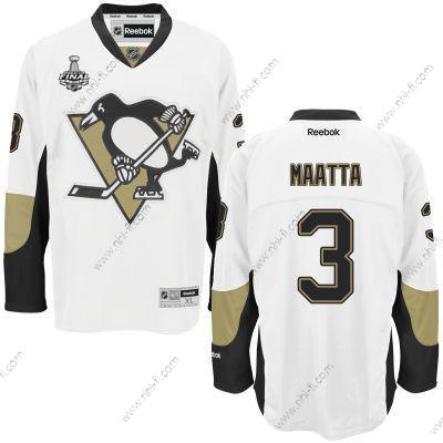 Miesten Pittsburgh Penguins #3 Olli Maatta Valkoinen Kolmas 2017 Stanley Cup NHL Finals Patch Paita – Nuoret