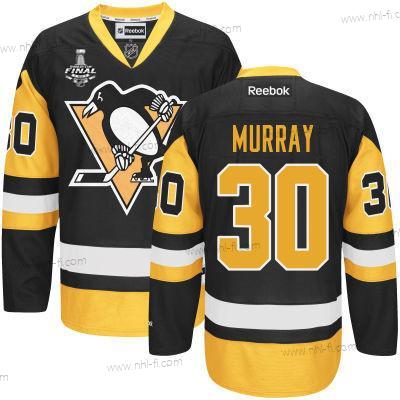 Miesten Pittsburgh Penguins #30 Matt Murray Musta With Kulta 2017 Stanley Cup NHL Finals Patch Paita – Nuoret