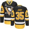 Miesten Pittsburgh Penguins #35 Tristan Jarry Musta With Kulta 2017 Stanley Cup NHL Finals Patch Paita – Nuoret