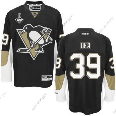 Miesten Pittsburgh Penguins #39 Jean-Sebastien Dea Musta Kotiottelu 2017 Stanley Cup NHL Finals Patch Paita – Nuoret