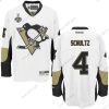 Miesten Pittsburgh Penguins #4 Justin Schultz Valkoinen Kolmas 2017 Stanley Cup NHL Finals Patch Paita – Nuoret