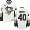 Miesten Pittsburgh Penguins #40 Jean-Sebastien Dea Valkoinen Kolmas 2017 Stanley Cup NHL Finals Patch Paita – Nuoret