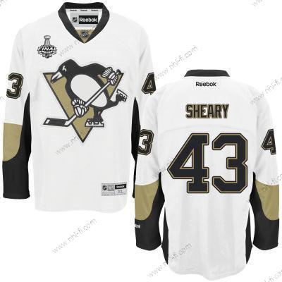 Miesten Pittsburgh Penguins #43 Conor Sheary Valkoinen Kolmas 2017 Stanley Cup NHL Finals Patch Paita – Nuoret