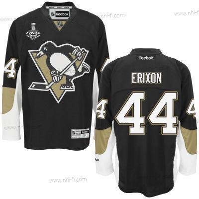 Miesten Pittsburgh Penguins #44 Tim Erixon Musta Kotiottelu 2017 Stanley Cup NHL Finals Patch Paita – Nuoret