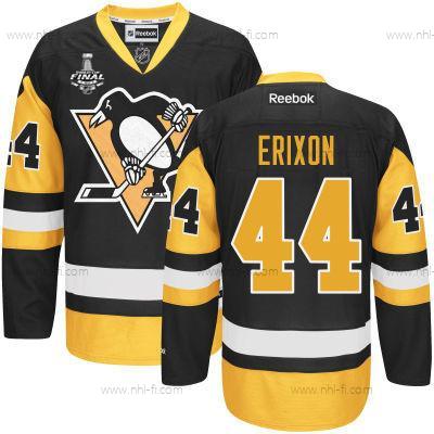 Miesten Pittsburgh Penguins #44 Tim Erixon Musta With Kulta 2017 Stanley Cup NHL Finals Patch Paita – Nuoret