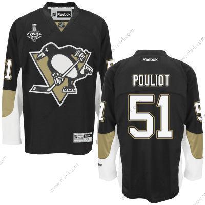 Miesten Pittsburgh Penguins #51 Derrick Pouliot Musta Kotiottelu 2017 Stanley Cup NHL Finals Patch Paita – Nuoret