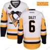 Miesten Pittsburgh Penguins #6 Trevor Daley Valkoinen Vieras 2017 Stanley Cup Finals Patch Ommeltu NHL Reebok Jääkiekko Paita – Nuoret