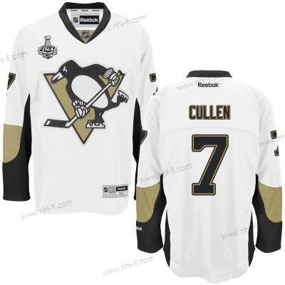 Miesten Pittsburgh Penguins #7 Matt Cullen Valkoinen Kolmas 2017 Stanley Cup NHL Finals Patch Paita – Nuoret