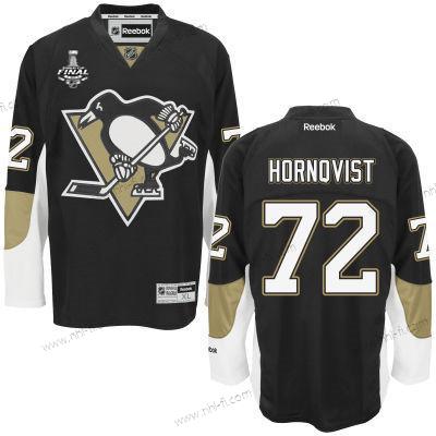 Miesten Pittsburgh Penguins #72 Patric Hornqvist Musta Kotiottelu 2017 Stanley Cup NHL Finals Patch Paita – Nuoret