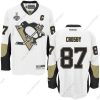 Miesten Pittsburgh Penguins #87 Sidney Crosby Valkoinen Kolmas 2017 Stanley Cup NHL Finals C Patch Paita – Nuoret