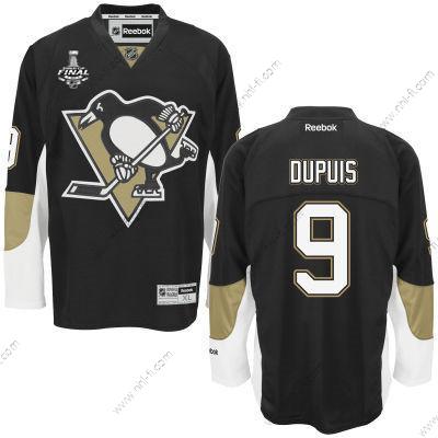 Miesten Pittsburgh Penguins #9 Pascal Dupuis Musta Kotiottelu 2017 Stanley Cup NHL Finals Patch Paita – Nuoret