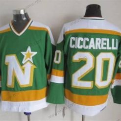 Minnesota North Dallas Stars #20 Dino Ciccarelli 1978-79 Vihreä CCM Vintage Paita – Miesten