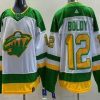 Minnesota Wild #12 Matt Boldy Valkoinen 2021 Käänteinen Retro Aito Paita – Miesten