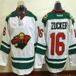 Minnesota Wild #16 Jason Zucker Reebok Valkoinen Kolmas Premier Paita – Miesten