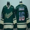 Minnesota Wild #16 Jason Zucker Vihreä USA Flag Jääkiekko Paita – Miesten