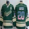 Minnesota Wild #20 Ryan Suter Reebok Vihreä Vaihtopaita NHL USA Flag Paita – Miesten