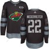 Minnesota Wild #22 Nino Niederreiter Musta 1917-2017 100th Vuosipäivä Ommeltu NHL Paita – Miesten