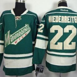 Minnesota Wild #22 Nino Niederreiter Vihreä Vieras Paita – Miesten