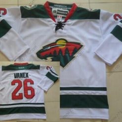 Minnesota Wild #26 Thomas Vanek Valkoinen Paita – Miesten