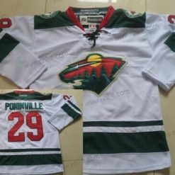 Minnesota Wild #29 Jason Pominville Valkoinen Paita – Miesten