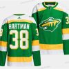 Minnesota Wild #38 Ryan Hartman Vihreä 2023-24 Ommeltu Paita – Miesten