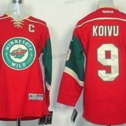 Minnesota Wild #9 Mikko Koivu Punainen Paita – Lasten