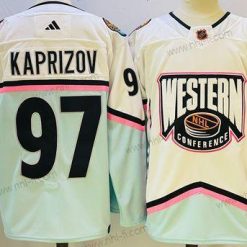 Minnesota Wild #97 Kirill Kaprizov Valkoinen 2023 All Star Aito Paita – Miesten