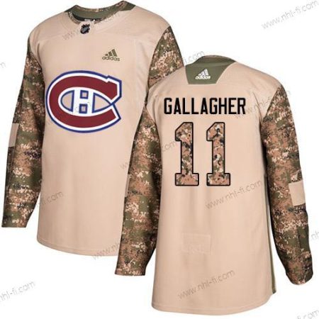 Montreal Canadiens #11 Brendan Gallagher Maastokuvio Aito 2017 Veterans Day Ommeltu NHL Paita – Nuoret