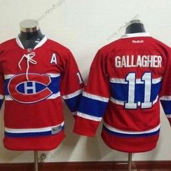 Montreal Canadiens #11 Brendan Gallagher Reebok Punainen 2015-16 Kotiottelu Premier Jääkiekko Paita – Nuoret