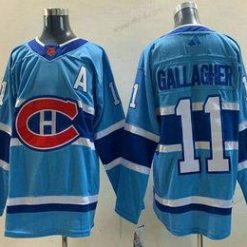 Montreal Canadiens #11 Brendan Gallagher Sininen 2022 Käänteinen Retro Ommeltu Paita – Miesten