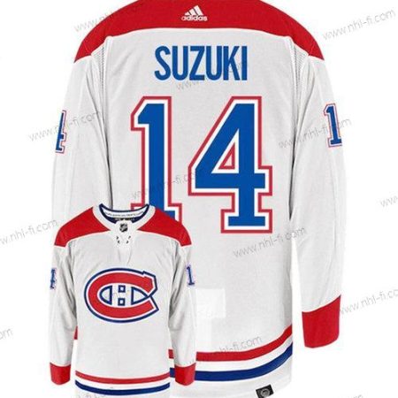 Montreal Canadiens #14 Nick Suzuki Valkoinen Ommeltu Paita – Miesten