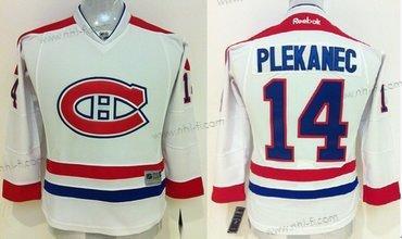 Montreal Canadiens #14 Tomas Plekanec Valkoinen Paita – Lasten