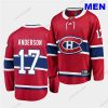 Montreal Canadiens #17 Josh Anderson 2020-21 Kotiottelu Punainen Breakaway Pelaaja Paita – Miesten