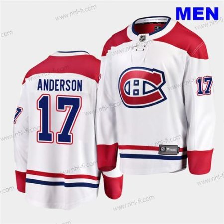 Montreal Canadiens #17 Josh Anderson Valkoinen 2020-21 Kolmas Break Pelaaja Paita – Miesten