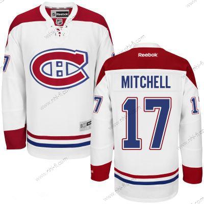 Montreal Canadiens #17 Torrey Mitchell Reebok Valkoinen Jääkiekko Ommeltu NHL Paita – Miesten