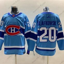 Montreal Canadiens #20 Juraj Slafkovsky Sininen 2022-23 Käänteinen Retro Ommeltu Paita – Miesten