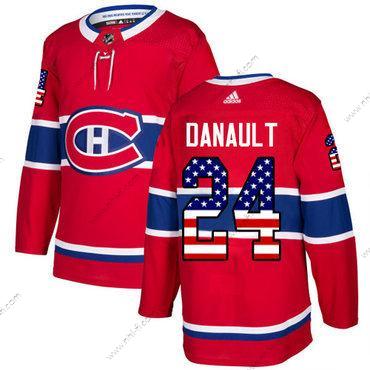 Montreal Canadiens #24 Phillip Danault Punainen Kotiottelu Aito USA Flag Ommeltu NHL Paita – Nuoret