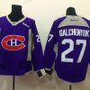 Montreal Canadiens #27 Alex Galchenyuk 2014 Training Violetti Paita – Miesten