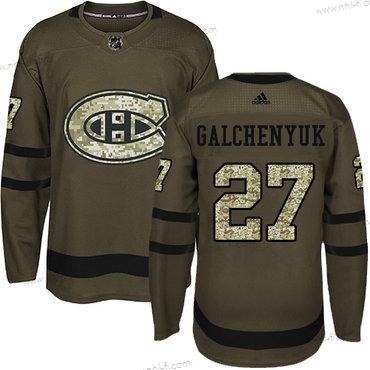 Montreal Canadiens #27 Alex Galchenyuk Vihreä Salute to Service Ommeltu NHL Paita – Nuoret