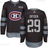 Montreal Canadiens #29 Ken Dryden Musta 1917-2017 100th Vuosipäivä Ommeltu NHL Paita – Miesten