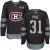 Montreal Canadiens #31 Carey Price Musta 1917-2017 100th Vuosipäivä Ommeltu NHL Paita – Miesten