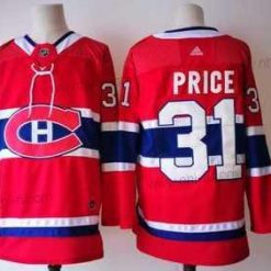 Montreal Canadiens #31 Carey Price Punainen 2017-2018 Jääkiekko Ommeltu NHL Paita – Miesten